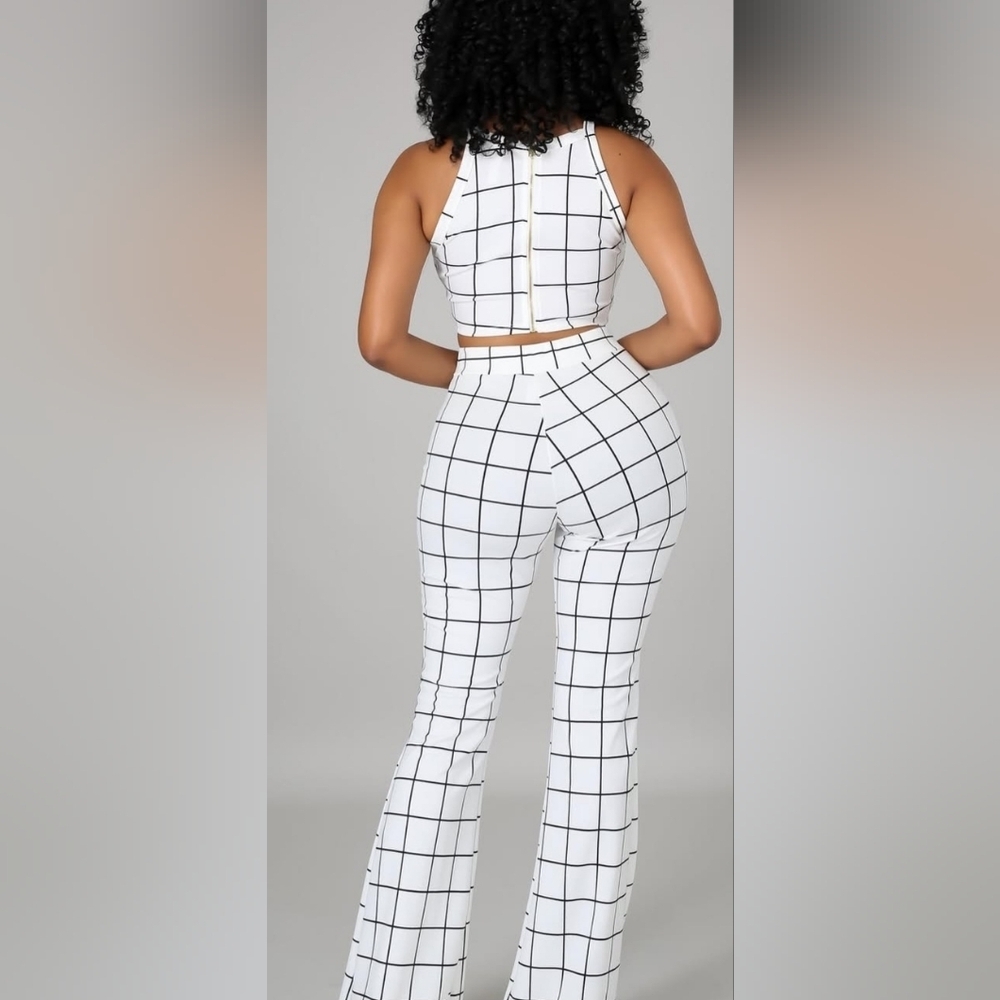 Grid Print 2-Piece Set - Size Small - Picture 3 of 10